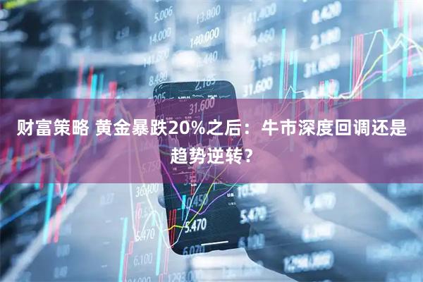 财富策略 黄金暴跌20%之后：牛市深度回调还是趋势逆转？