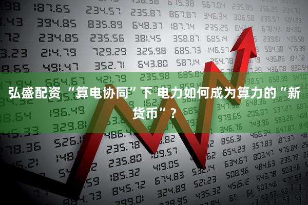 弘盛配资 “算电协同”下 电力如何成为算力的“新货币”？