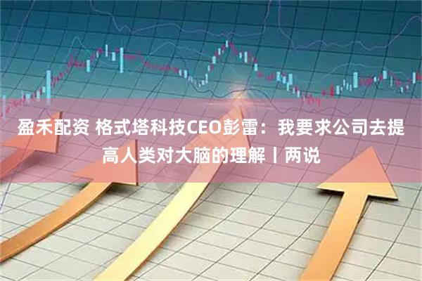 盈禾配资 格式塔科技CEO彭雷：我要求公司去提高人类对大脑的理解丨两说