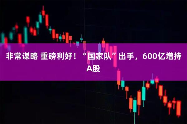 非常谋略 重磅利好！“国家队”出手，600亿增持A股