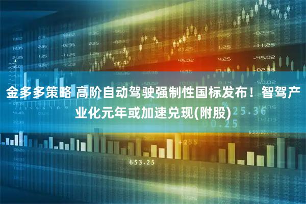 金多多策略 高阶自动驾驶强制性国标发布！智驾产业化元年或加速兑现(附股)